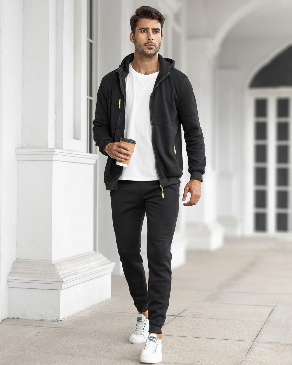 Hakjay Sweatsuits for Men 2 Piece Hoodie Men's Jogging Tracksuit Set Casual Athletic Long Sleeve Outfit Pullover Suit Set