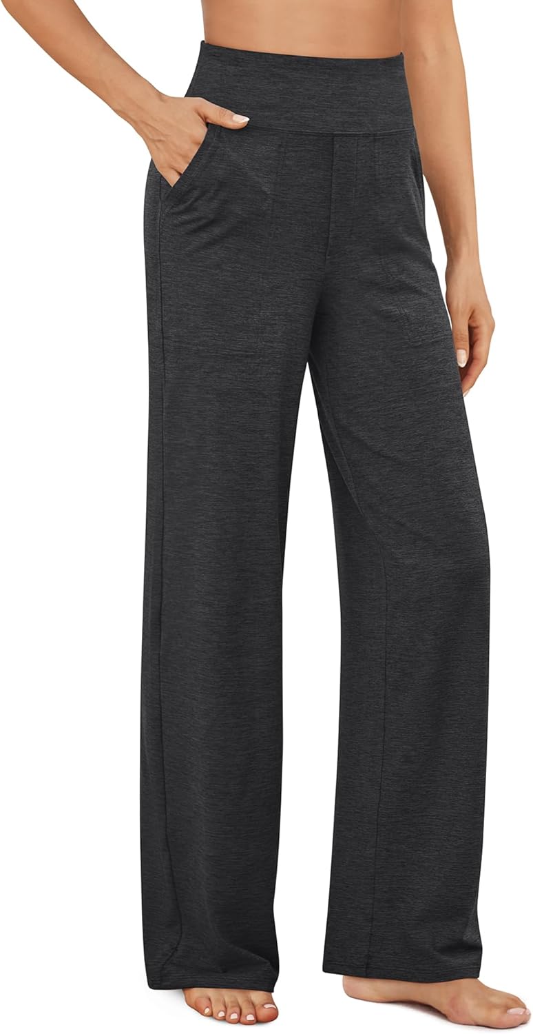 G4Free EverGoing Yoga Pants Women Wide Leg Pants with Pockets High Waist Stretch Dress Casual Sweatpants Petite/Regular/Tall
