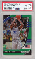 Graded 2020-21 Panini Prizm DP Draft Picks James Wiseman #42 Green Rookie RC Basketball Card PSA 10 Gem Mint