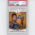 Graded 2017-18 Panini Donruss Donovan Mitchell #13 Rookie Kings RC Basketball Card PSA 10 Gem Mint