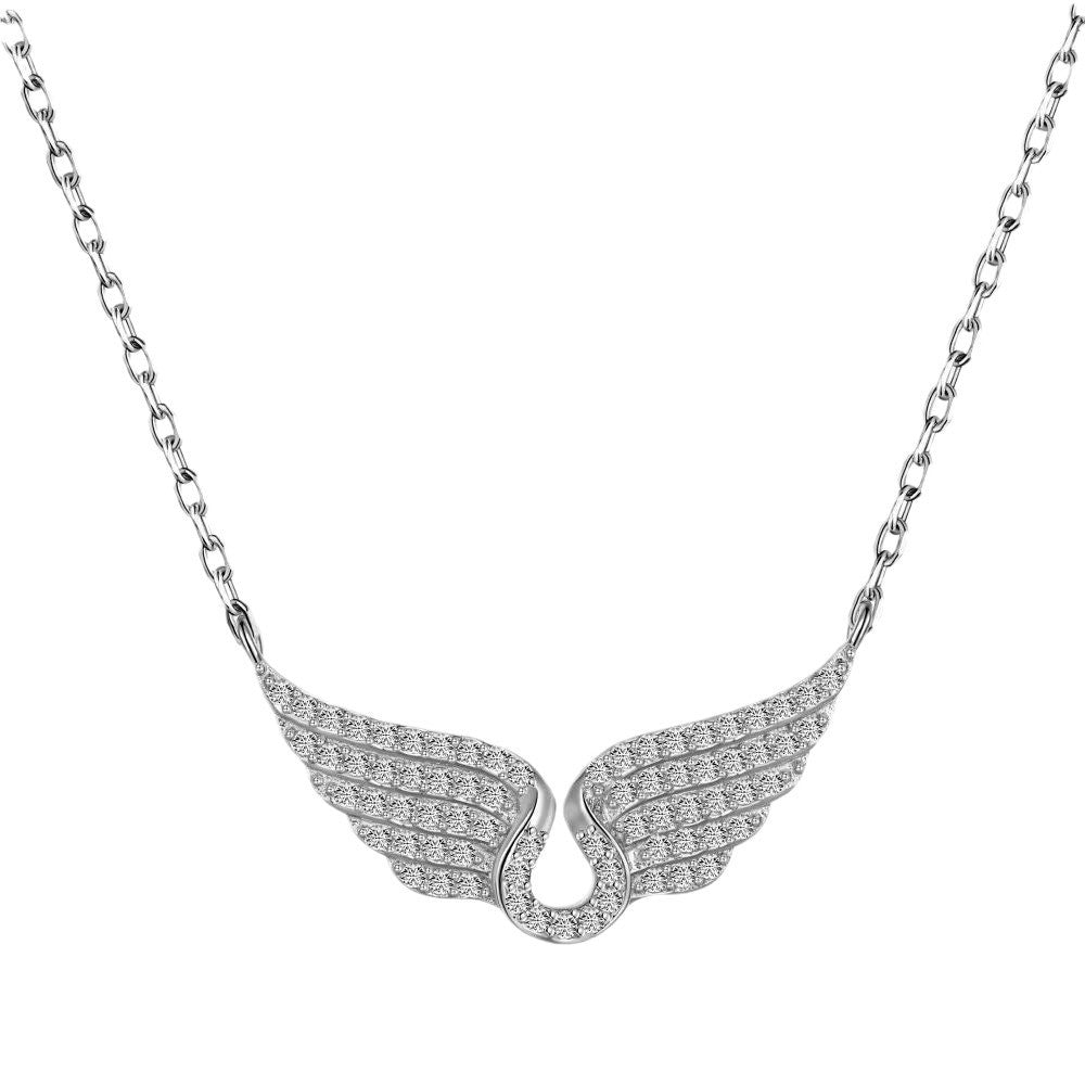 Angel Wing Necklace For Women Fully Paved With Diamonds Fashionable Elegant And Versatile