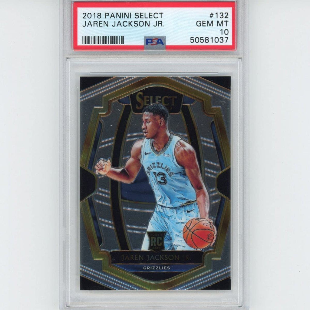 Graded 2018-19 Panini Select Premier Level Jaren Jackson Jr. #132 Rookie RC Basketball Card PSA 10 Gem Mint