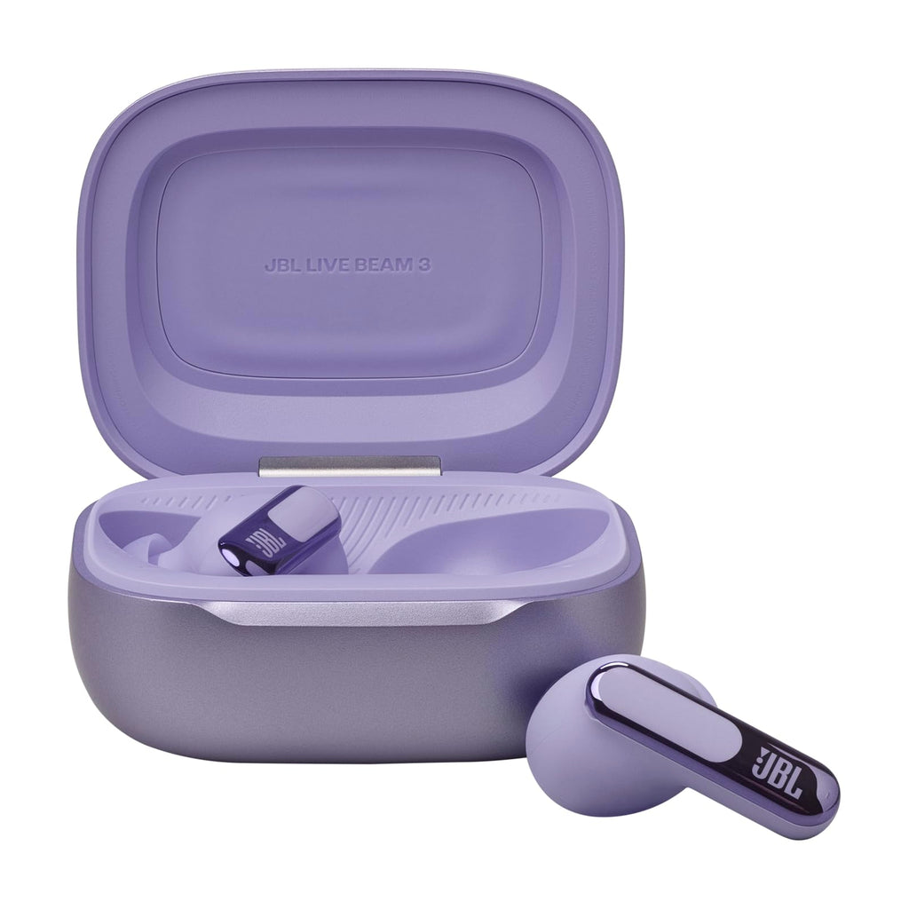 JBL Live Beam 3 - True Wireless Noise-Cancelling Stick-Closed Earbuds, 48Hrs Total Playback, Wireless Charging, 6 Mics for Perfect Calls, Multi-Point Connection, IP55 Waterproof and dustproof (Black)