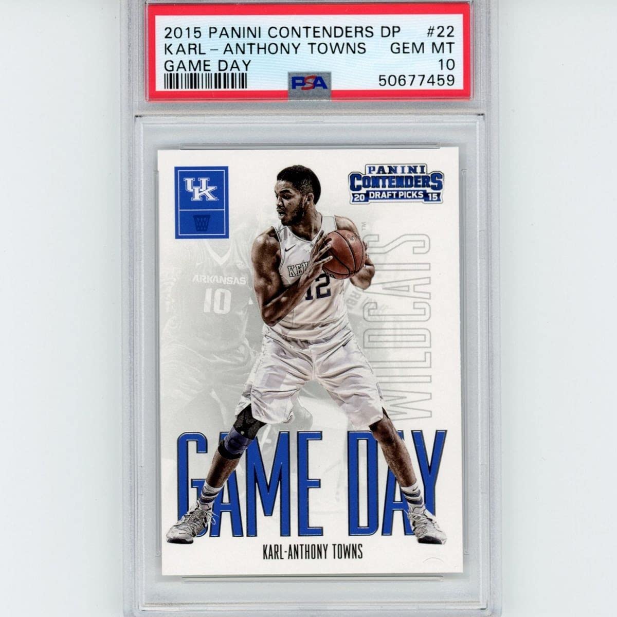 Graded 2015-16 Panini Contenders DP Draft Picks Karl-Anthony Towns #22 Game Day Rookie RC Basketball Card PSA 10 Gem Mint