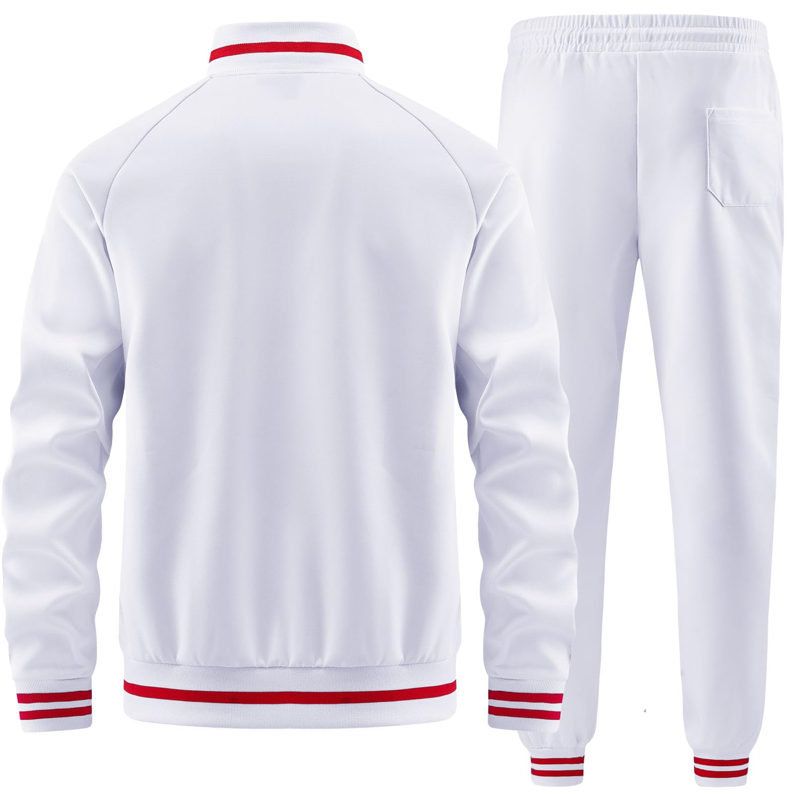 dioxoib Men Track Suits Sets Long Sleeve Full-zip Sweatsuit Active Jackets and Pants 2 Piece Outfits