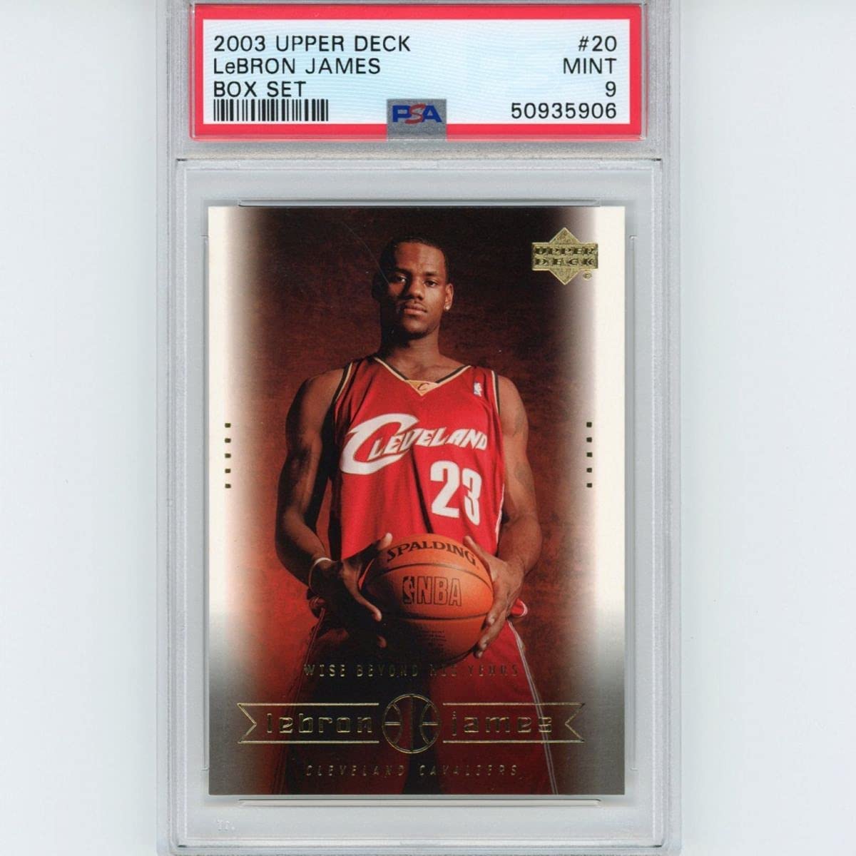 Graded 2003-04 Upper Deck LeBron James #20 Box Set Rookie RC Basketball Card PSA 9 Mint