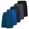 Cimic 5 Pack Mens Athletic Shorts Quick Dry Gym Running Workout Basketball Shorts for Men with Zippered Pockets D3010 Blue 2XL