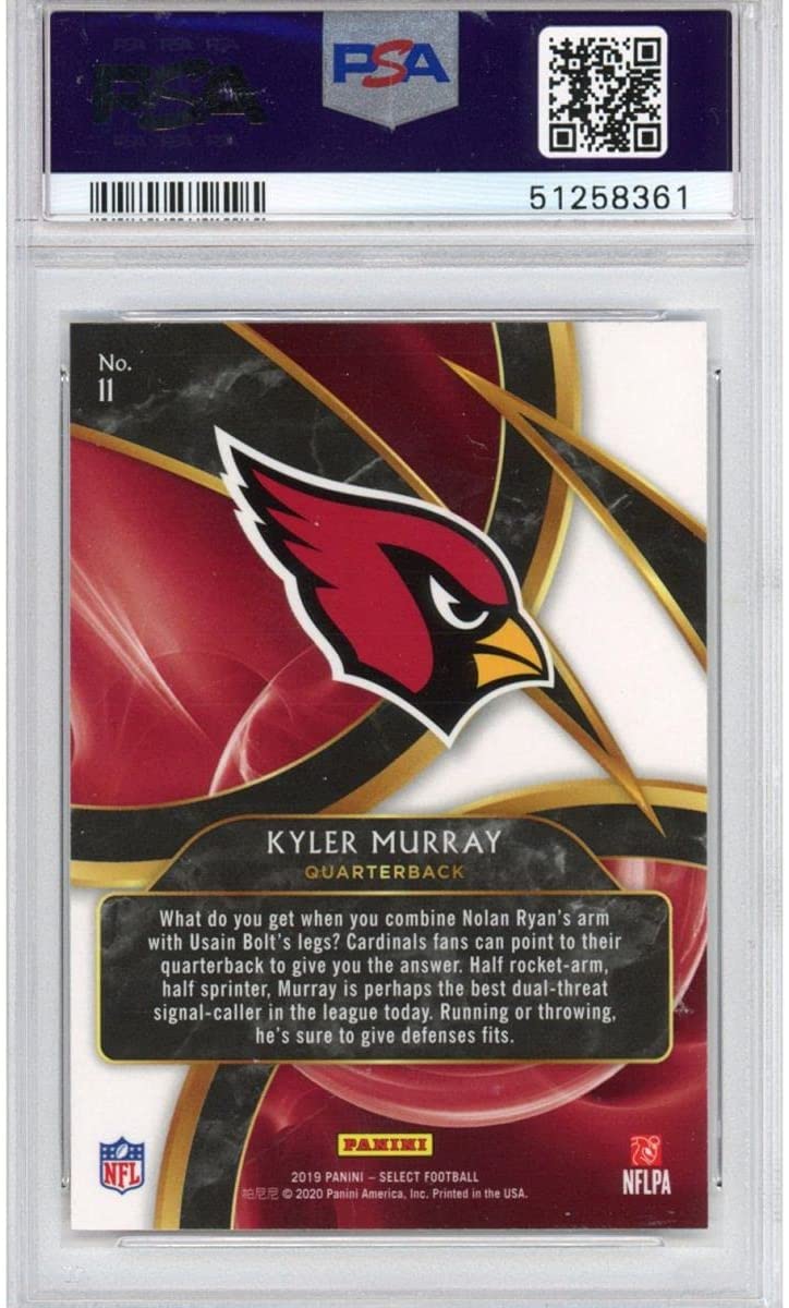 Graded 2019 Panini Select Kyler Murray #11 Sensations Rookie RC Football Card PSA 10 Gem Mint