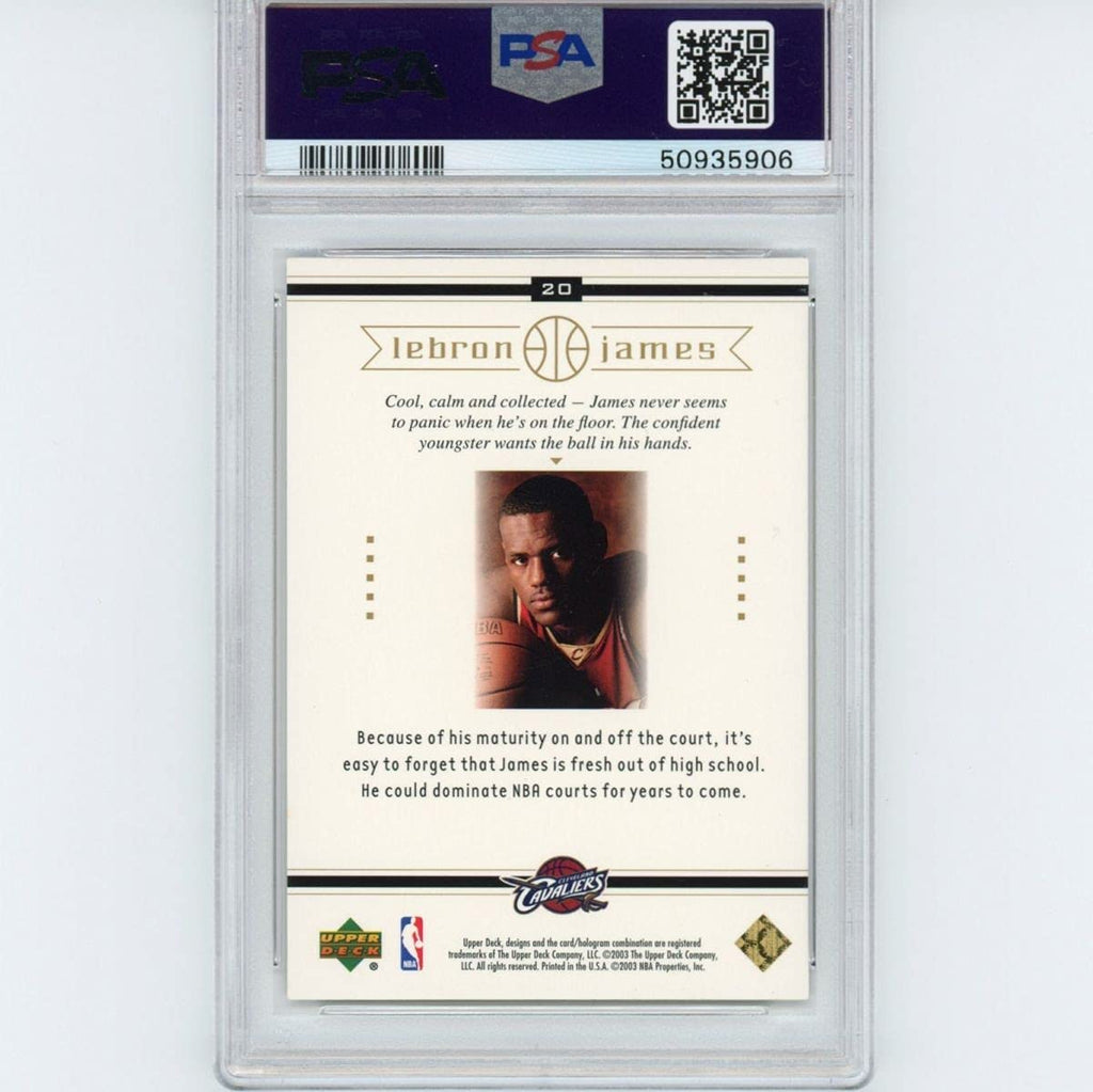 Graded 2003-04 Upper Deck LeBron James #20 Box Set Rookie RC Basketball Card PSA 9 Mint