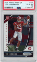 Graded 2020 Panini Prizm Draft Picks DP Tua Tagovailoa #101 Rookie RC Football Card PSA 10 Gem Mint