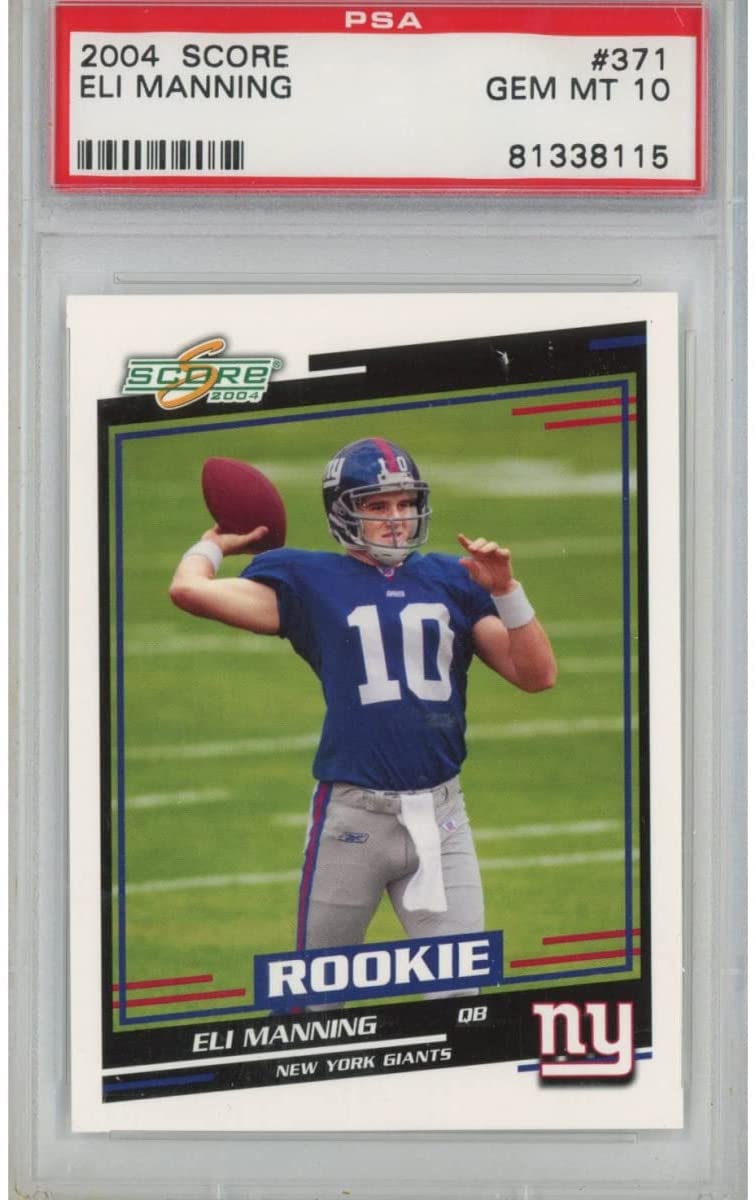 Graded 2004 Score Eli Manning #371 Rookie RC Football Card PSA 10 Gem Mint