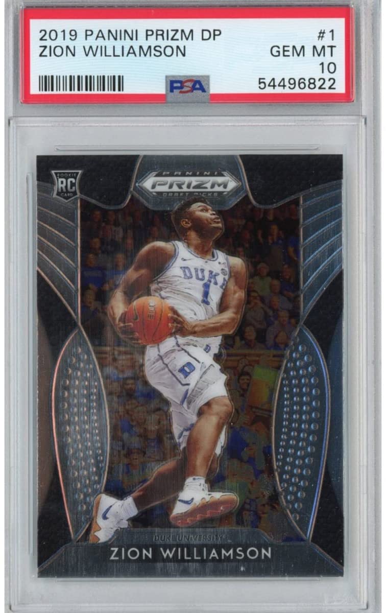 Graded 2019-20 Panini Prizm Draft Picks DP Zion Williamson #1 Rookie RC Basketball Card PSA 10 Gem Mint