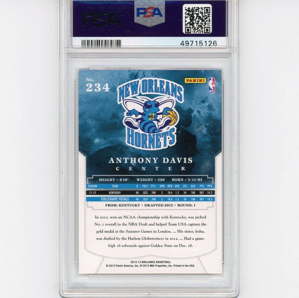 Graded 2012-13 Panini Brilliance Anthony Davis #234 Rookie RC Basketball Card PSA 10 Gem Mint