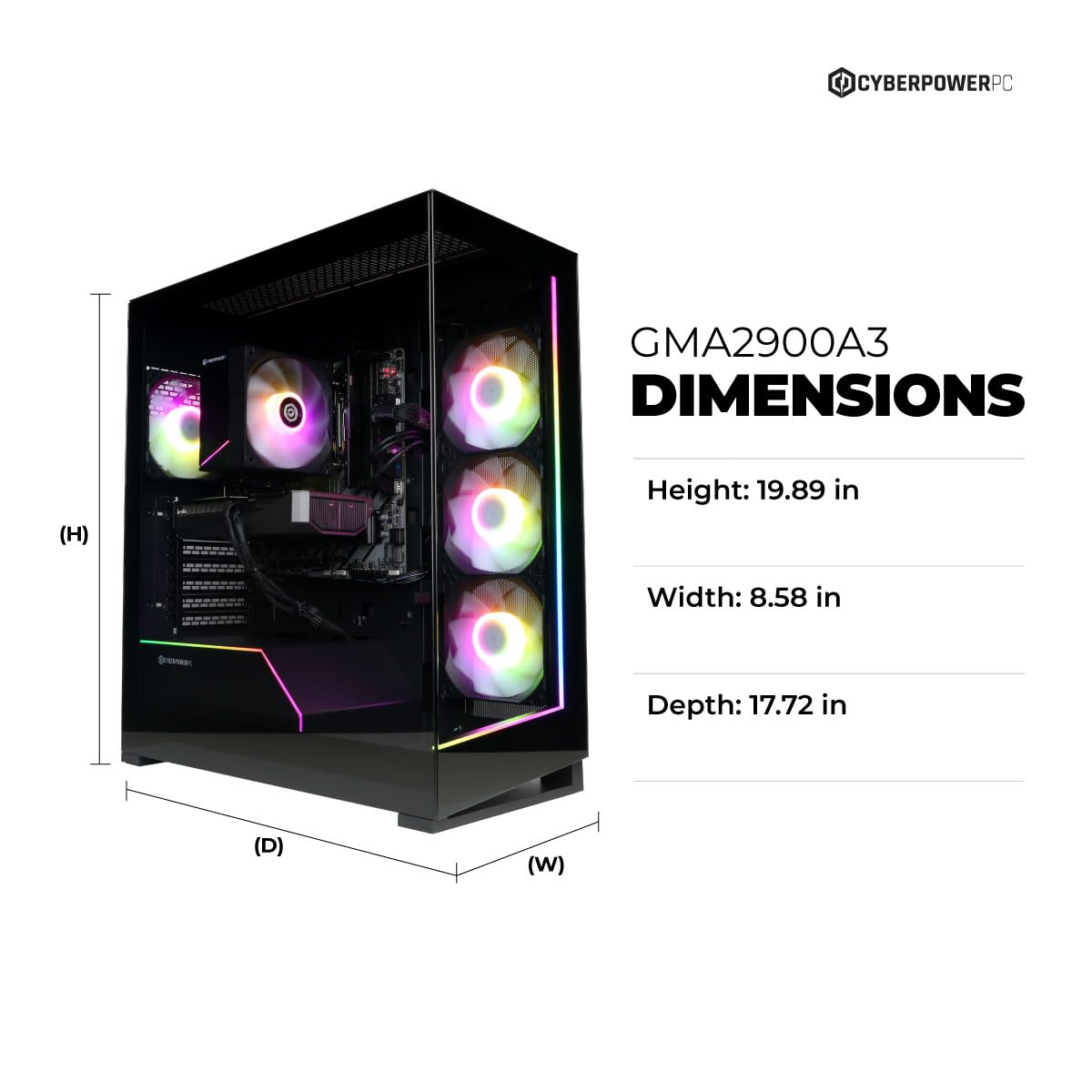 CyberPowerPC Gamer Master Gaming PC, AMD Ryzen 7 8700F 4.1GHz, GeForce RTX 5060 Ti 8GB, 16GB DDR5, 1TB PCIe 4.0 SSD, WiFi Ready & Windows 11 Home (GMA2900A2)