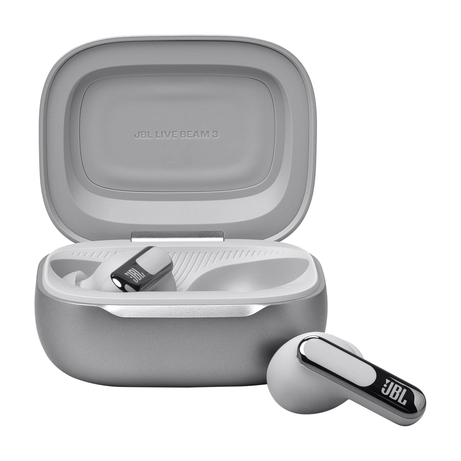 JBL Live Beam 3 - True Wireless Noise-Cancelling Stick-Closed Earbuds, 48Hrs Total Playback, Wireless Charging, 6 Mics for Perfect Calls, Multi-Point Connection, IP55 Waterproof and dustproof (Black)
