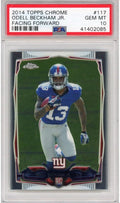 Graded 2014 Topps Chrome Odell Beckham Jr. #117 Facing Forward Rookie RC Football Card PSA 10 Gem Mint