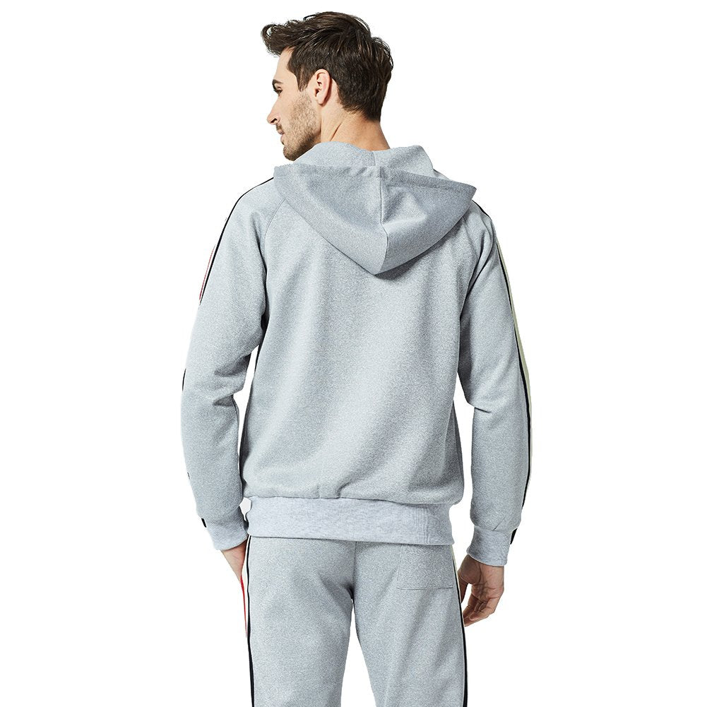 MANTORS Men's Hooded Athletic Tracksuit Full Zip Casual Jogging Gym Sweat Suits