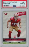 Graded 2019 Panini Prestige Nick Bosa #211 Rookie RC Football Card PSA 10 Gem Mint