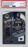 Graded 2019-20 Panini Mosaic Zion Williamson #5 Introductions Rookie RC Basketball Card PSA 10 Gem Mint