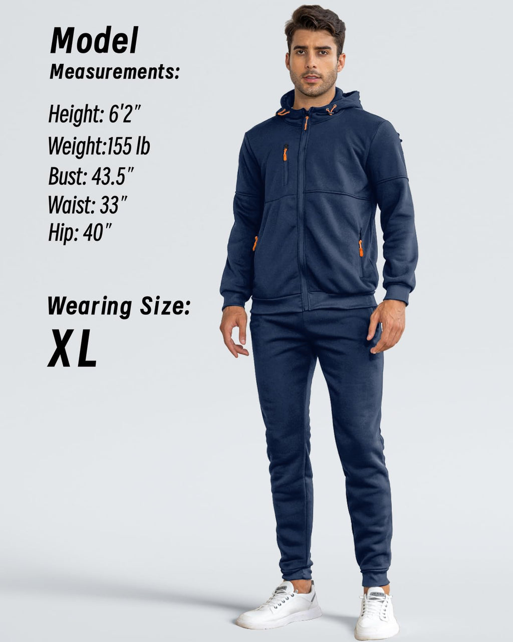 Hakjay Sweatsuits for Men 2 Piece Hoodie Men's Jogging Tracksuit Set Casual Athletic Long Sleeve Outfit Pullover Suit Set