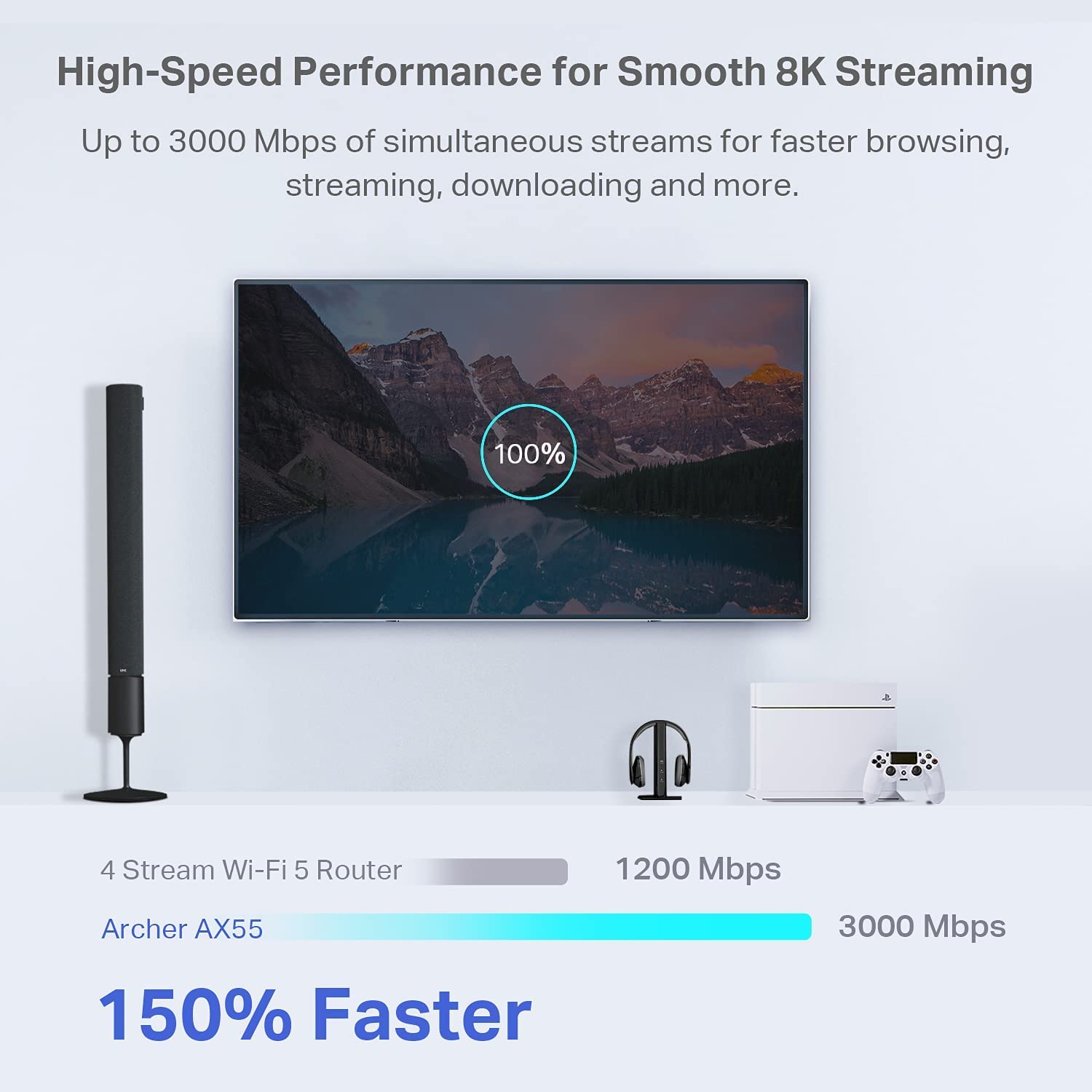 TP-Link AX1800 WiFi 6 Router (Archer AX21 V5) – Dual Band Wireless Internet, Gigabit, Easy Mesh, Works with Alexa - A Certified for Humans Device, Free Expert Support