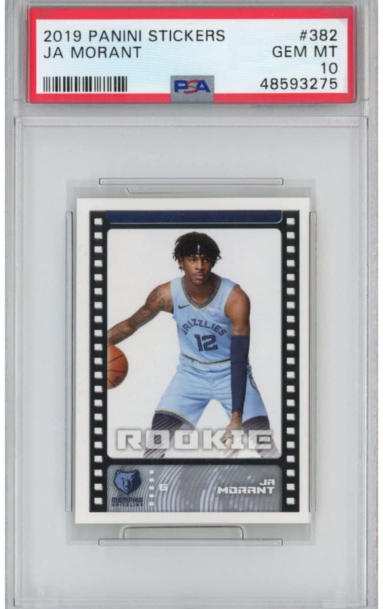 Graded 2019-20 Panini NBA Stickers Ja Morant #382 Rookie RC Basketball Card PSA 10 Gem Mint