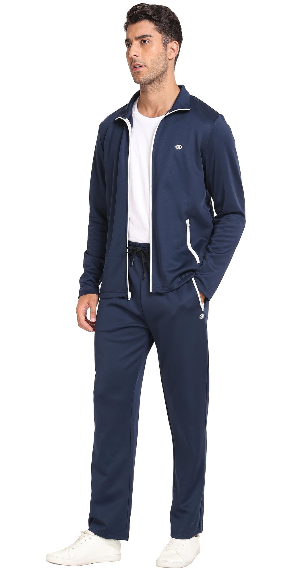 MoFiz Men's Tracksuits Set Long Sleeve Causal Full Zip Running Sports Sweatsuit For Men 2 Piece Outfits