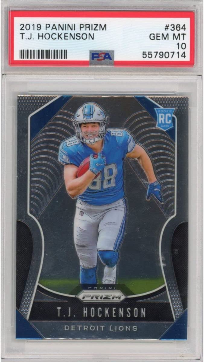 Graded 2019 Panini Prizm TJ T.J. Hockenson #364 Rookie RC Football Card PSA 10 Gem Mint