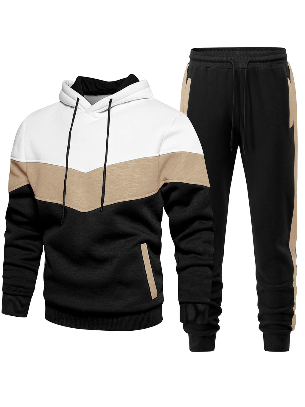 Riskrole Men's Hoodie Tracksuit 2 Pieces Set Athletic Casual Hooded Sweatshirt and Joggers Set Sweatsuit Outfits