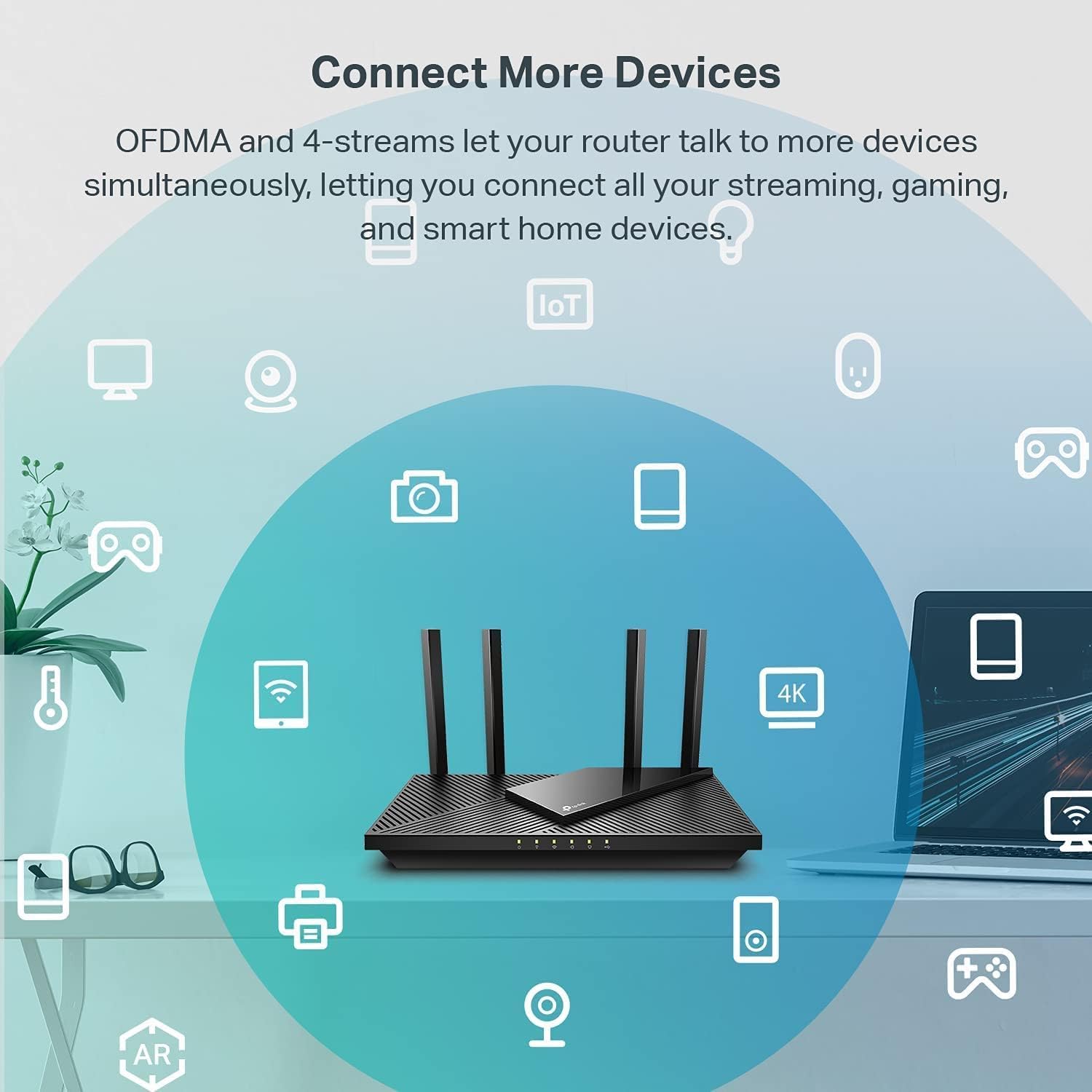 TP-Link AX1800 WiFi 6 Router (Archer AX21 V5) – Dual Band Wireless Internet, Gigabit, Easy Mesh, Works with Alexa - A Certified for Humans Device, Free Expert Support
