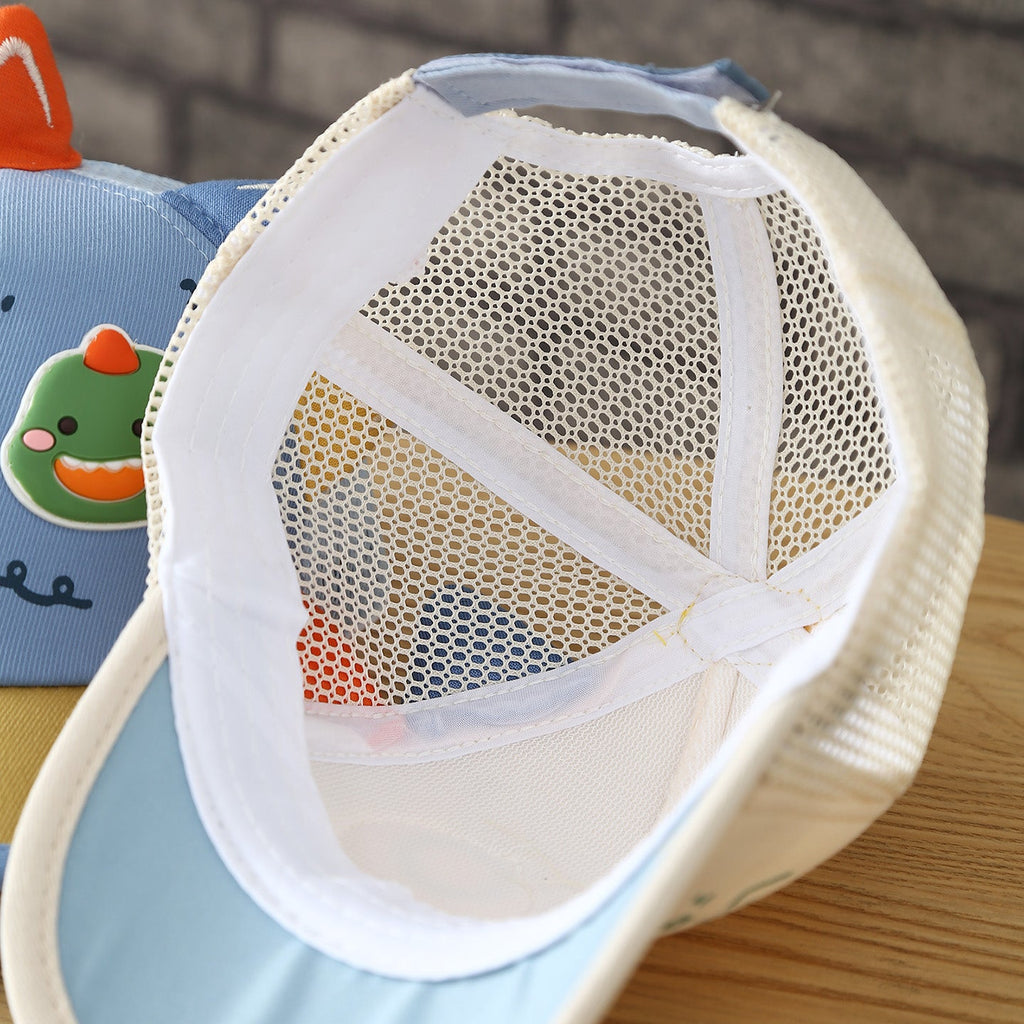 Spring And Summer Children's Cartoon Scary Headwear With Net Fabric, Soft Style, Cute Design. Perfect For Outdoor Activities, It Offers Shade And Protection From The Sun.