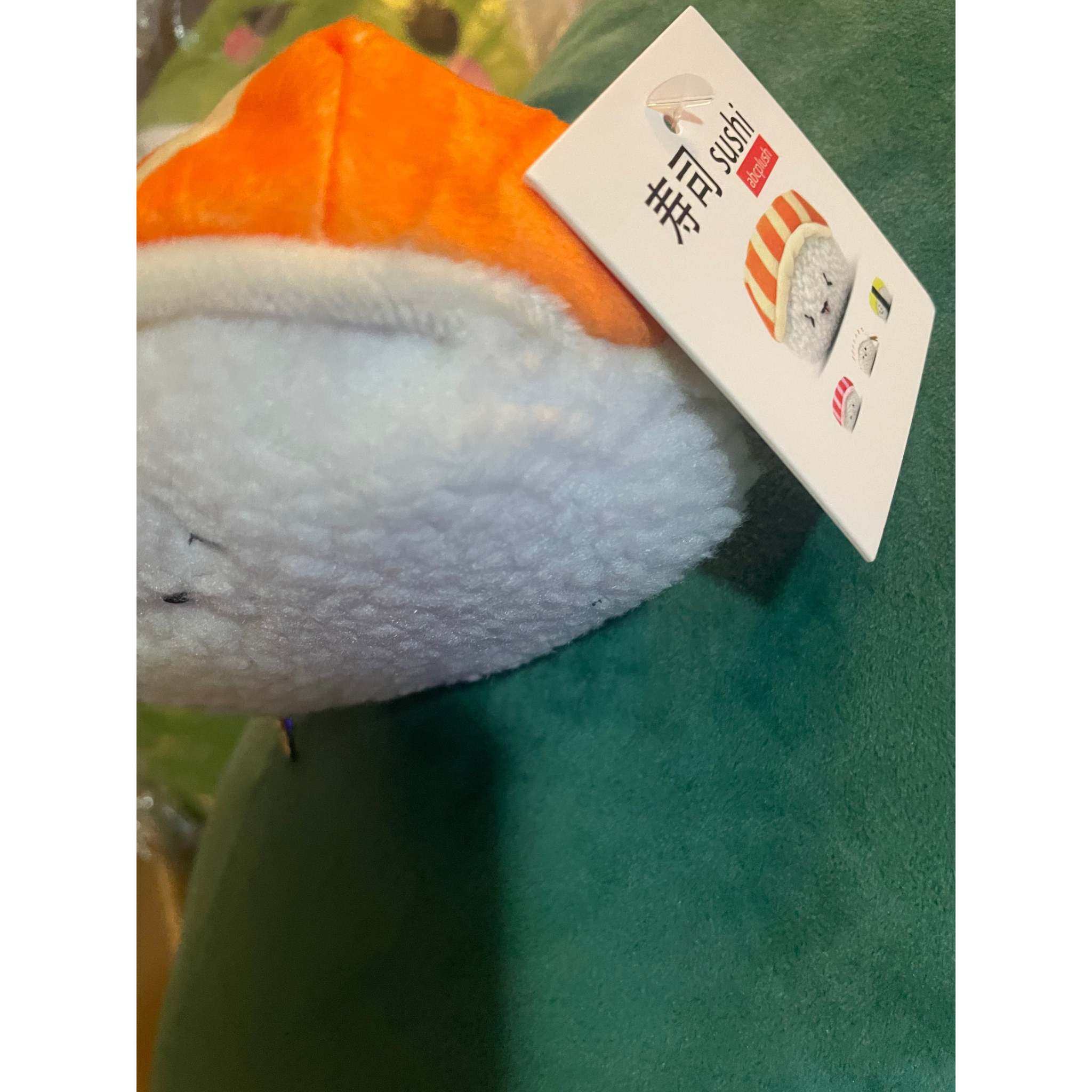 Sushi Plush Keychain 5 Soft Cute Design (Salmon)