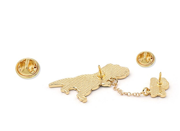 Rabbit dinosaur brooch cute badge
