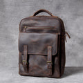 Retro Crazy Horse Leather Handmade First Layer Cowhide Backpack Schoolbags Travel Bag