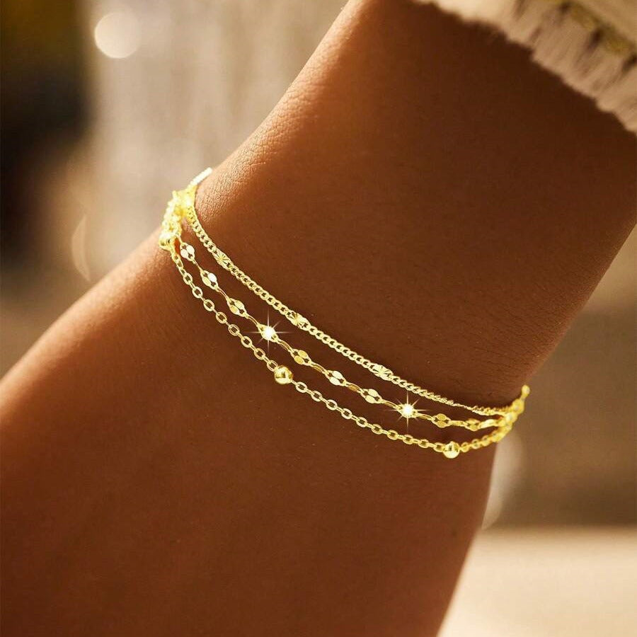 Fashionable New Lip-chain Multi-layered Stacked Bracelet
