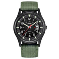 Mens Luminous Nylon-Strap Quartz Watch