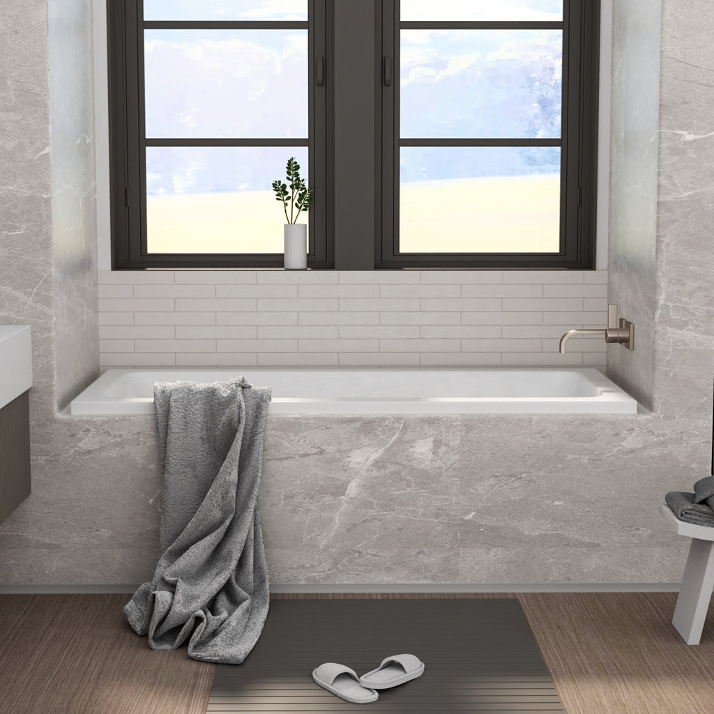 66-Inch Acrylic Built-in Soaking Tub - Glossy