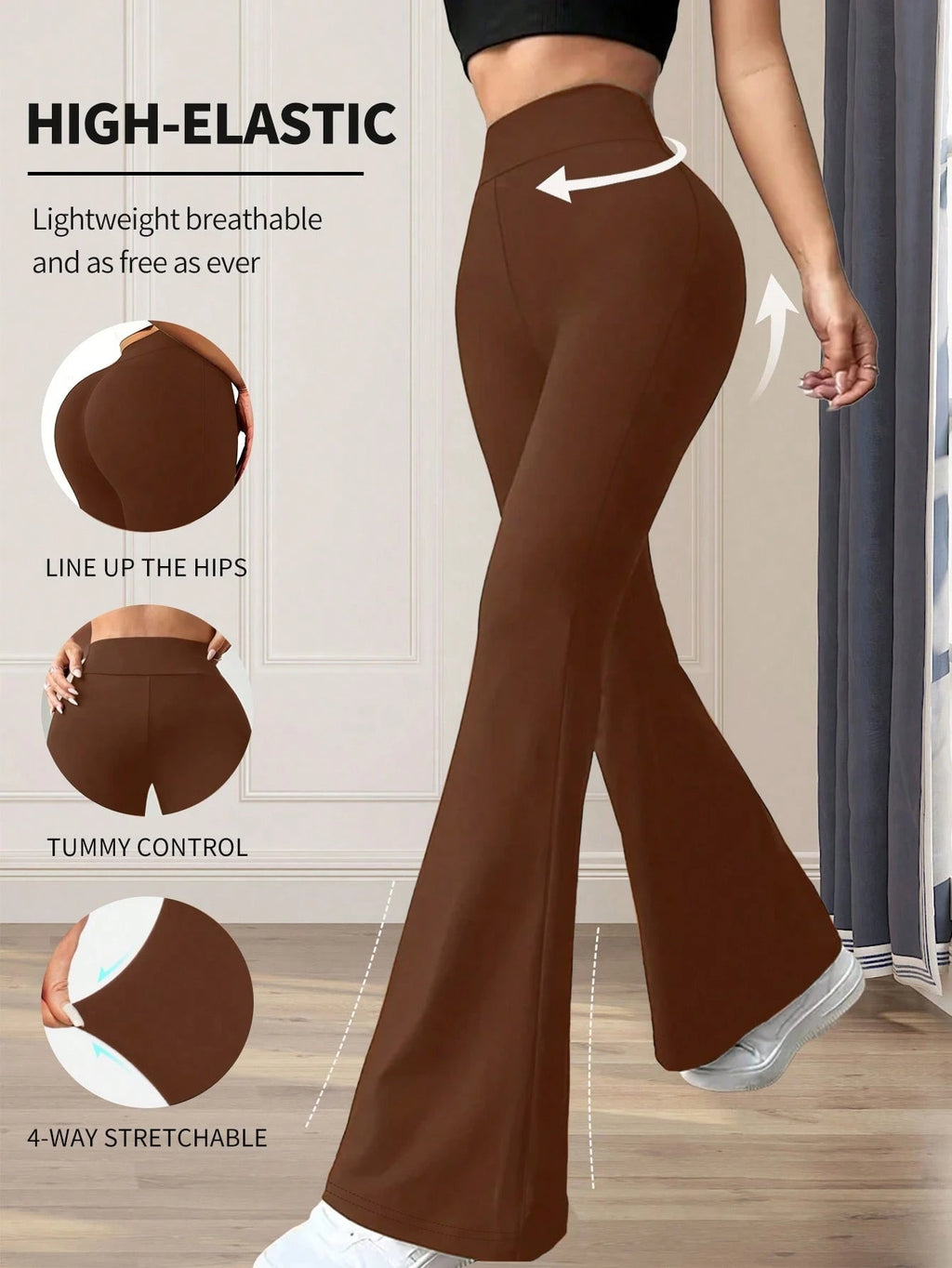 Flare Leggings For Women Yoga Pants High Waisted Flare Leggings Bootcut Casual Yoga Pants