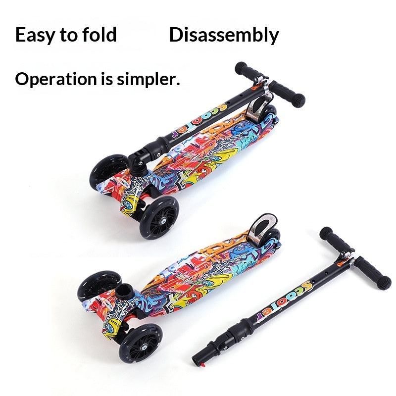Foldable Height-adjustable Childrens Scooter