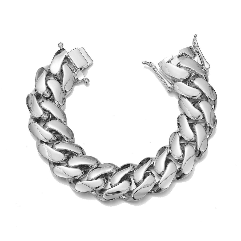 Mens Stainless Steel Titanium Mirror-Polished Bracelet