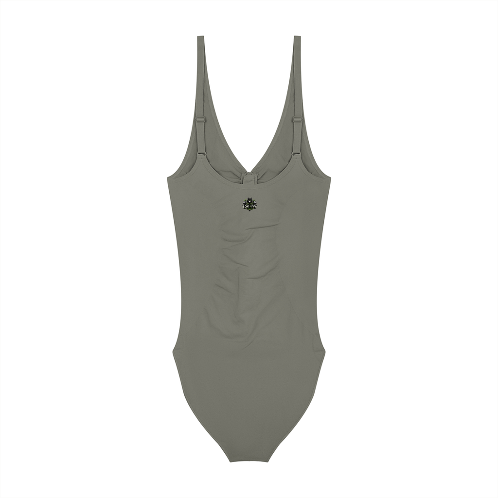 Loki & Ivy Women’s Full-Zip Ruched Bodysuit
