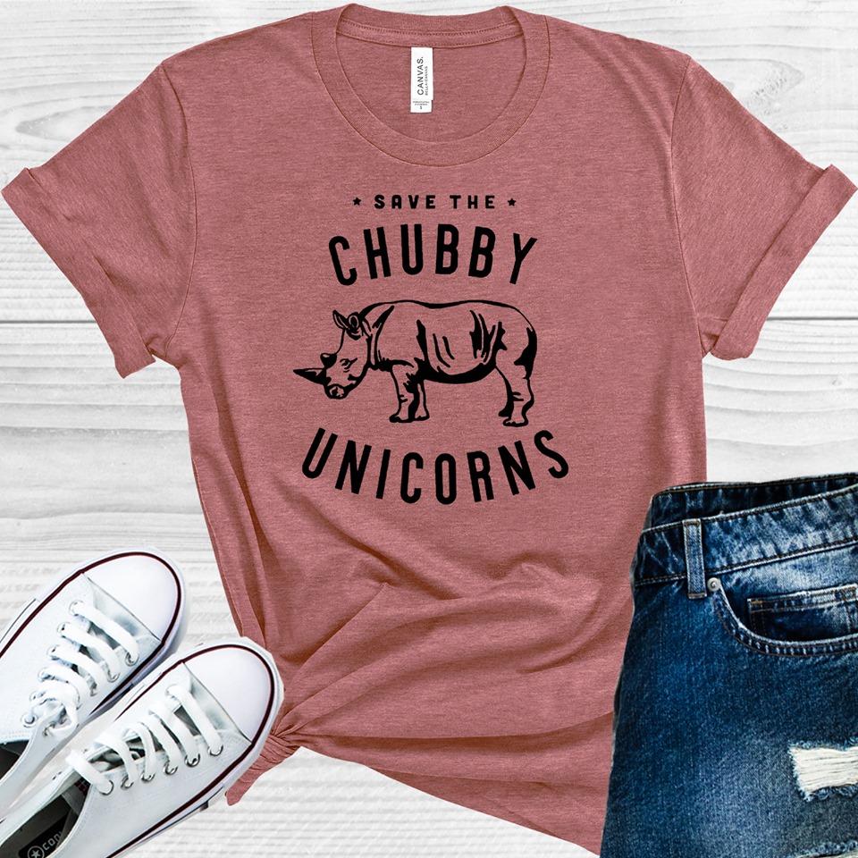 Save the Chubby Unicorns Graphic Tee
