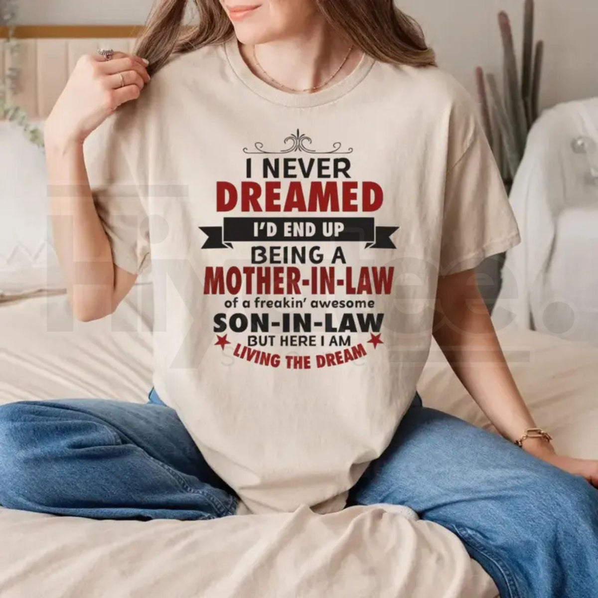 "Lucky Mother-In-Law" – Funny Family Appreciation Graphic Top