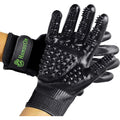 HandsOn Pet Grooming Gloves for Dogs Cats & Horses Black Assorted Sizes