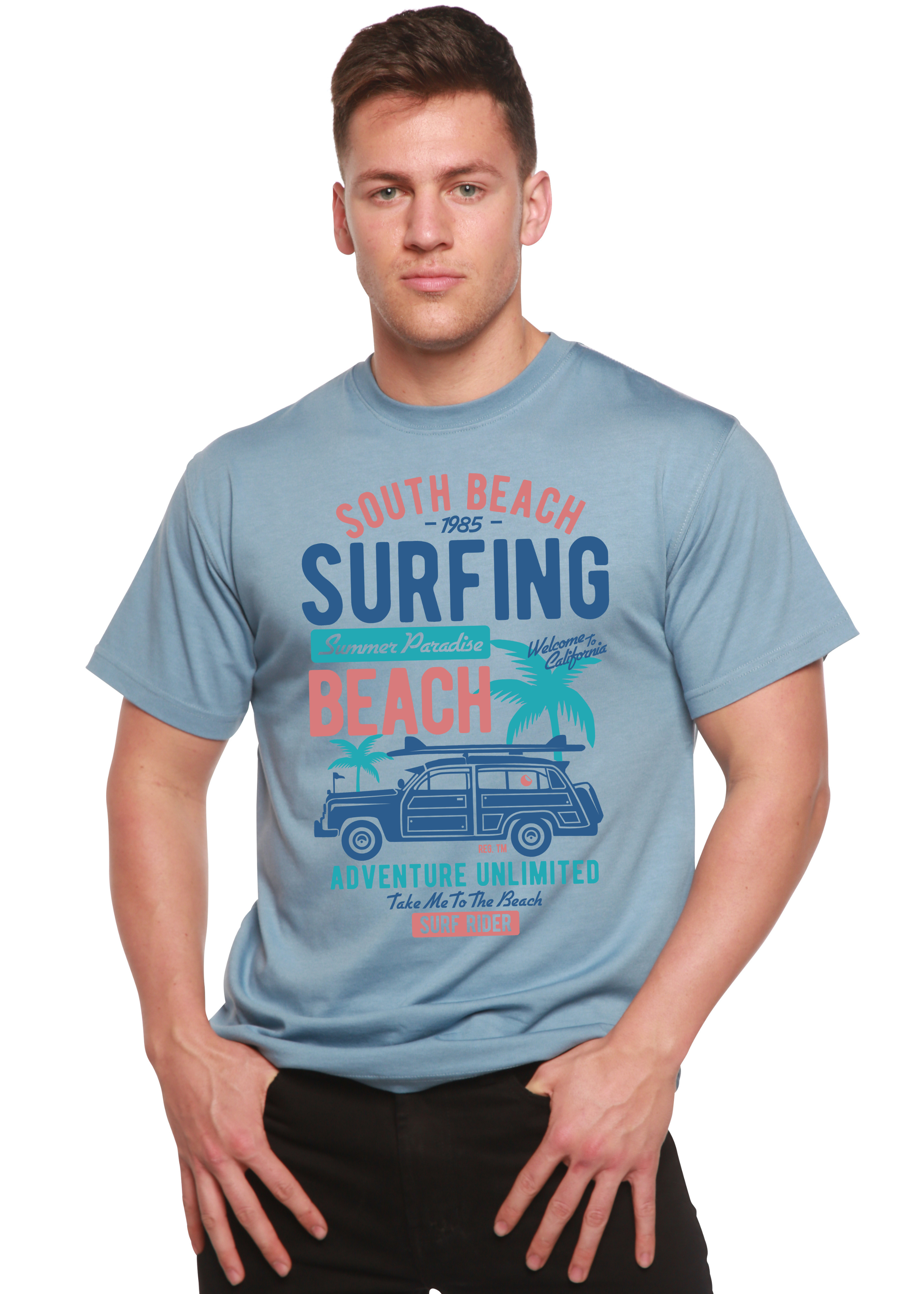 South Beach Spun Bamboo® Men's Bamboo Viscose/Organic Cotton Short Sleeve Graphic T-Shirt