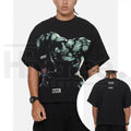 73Studio Marvel Hulk Vs Spider-Man Black T-Shirt – Superhero Graphic Tee