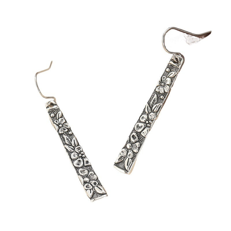 Copper Venetian Garden Floral Bar Earrings