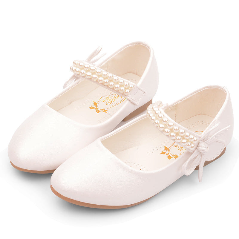 Girls' Photography Flat Leather Shoes