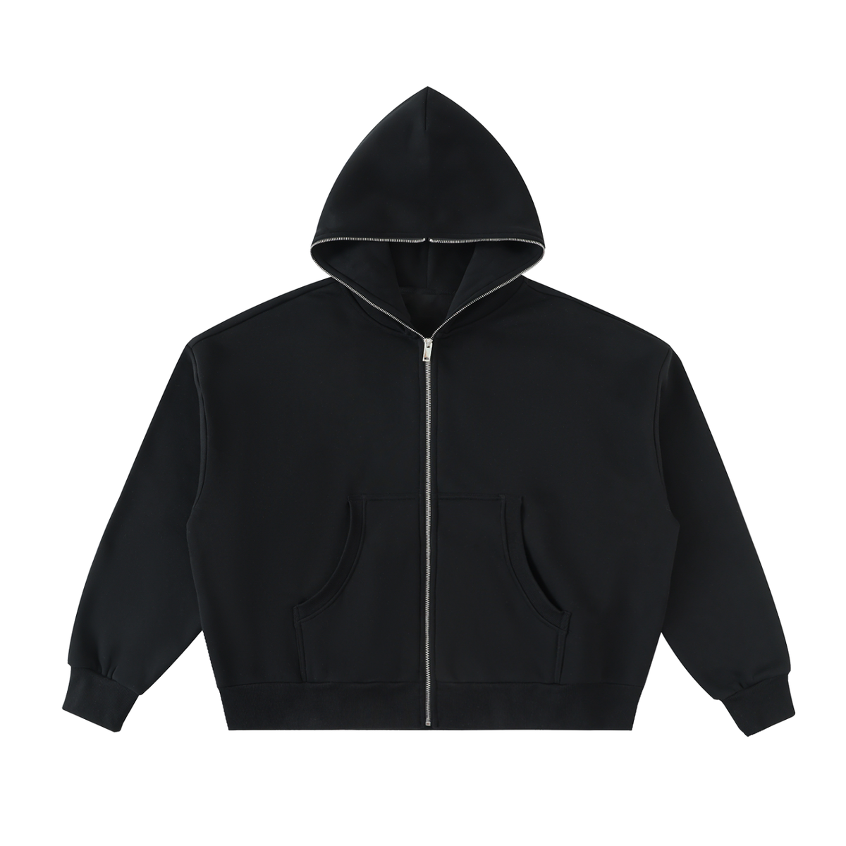 Loki & Ivy Fleeced Full-Zip Boxy Hoodie