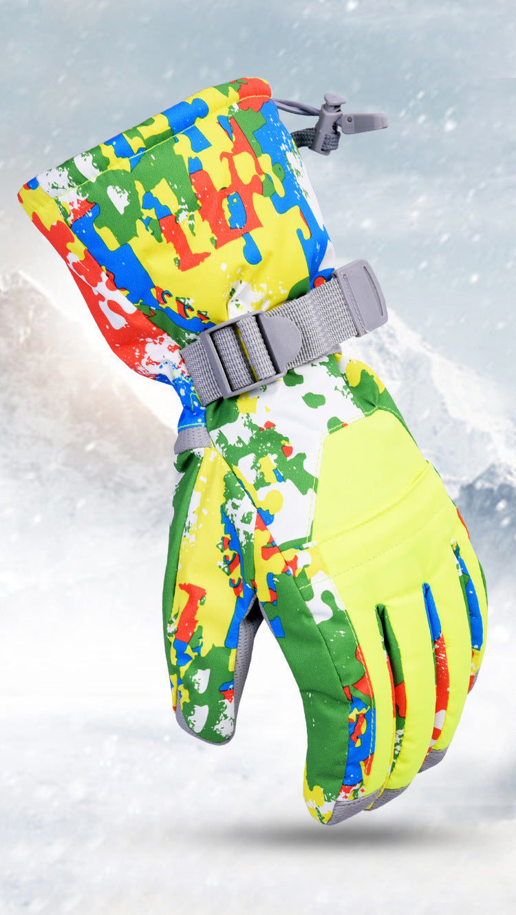 Ski Gloves Windproof Rain-proof Riding Gloves Minus 30 Degrees Cold-resistant Warm